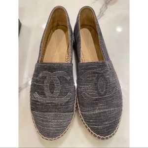 CHANEL Grey Espadrilles